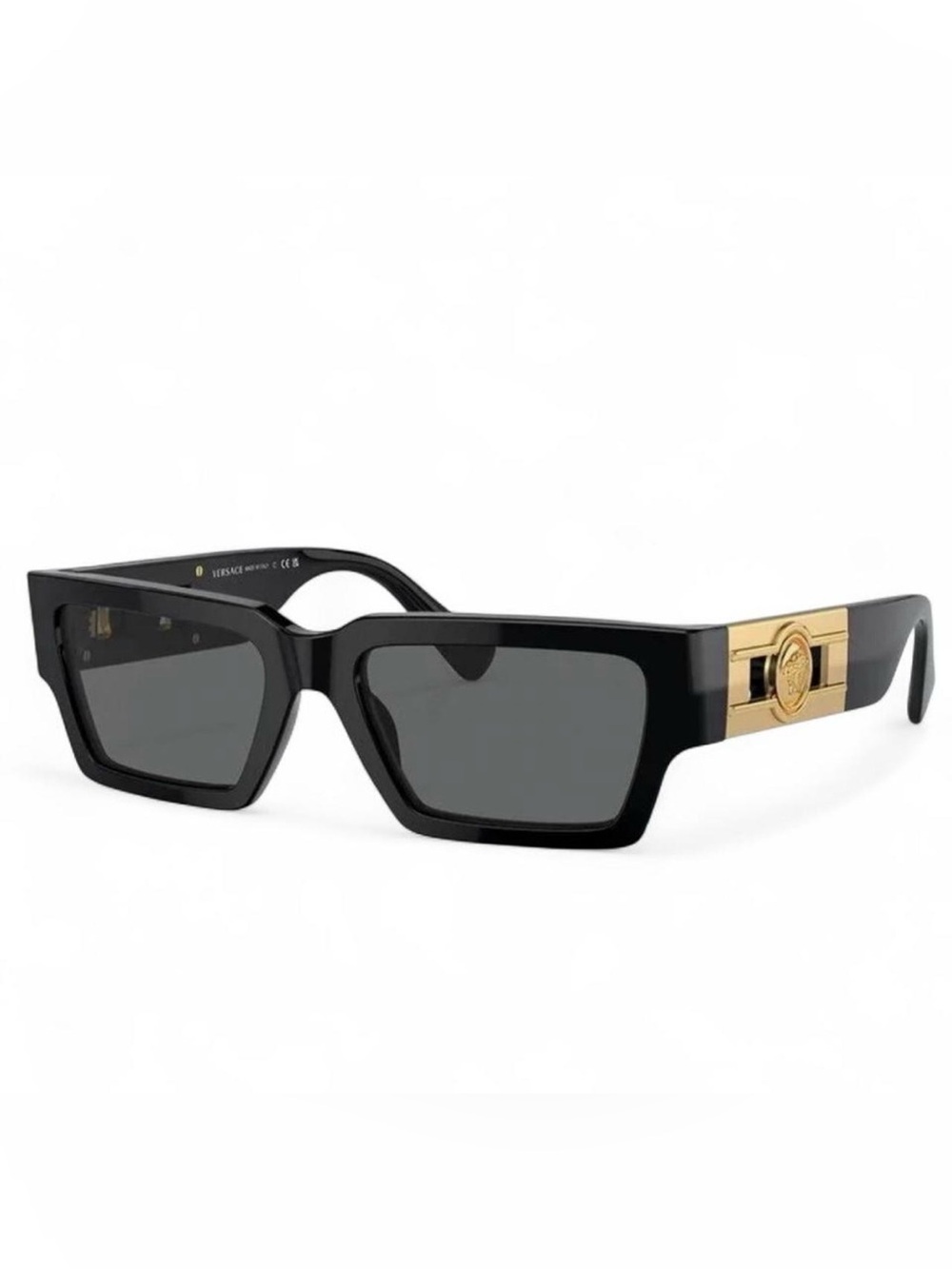 Versace Black & Gold Medusa Deco Sunglasses unisex